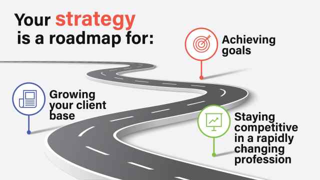 An image that depicts an accounting firm's strategy as a roadmap.