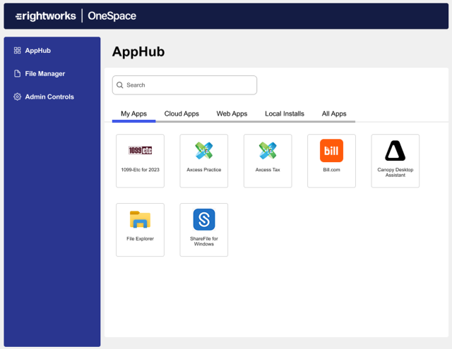 Image of AppHub in OneSpace